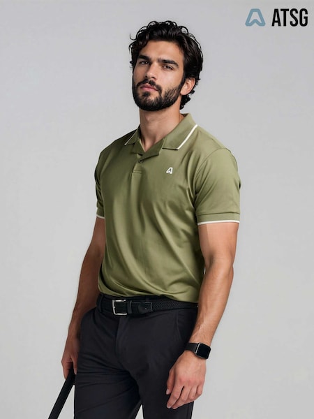Green - Regular Tipped Polo Shirt