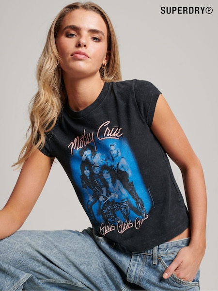 Superdry 100% Cotton Mötley Crüe Cap Band T-Shirt (592530) | €46
