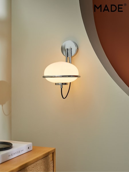 MADE.COM Chrome Piper Wall Light (592562) | €94