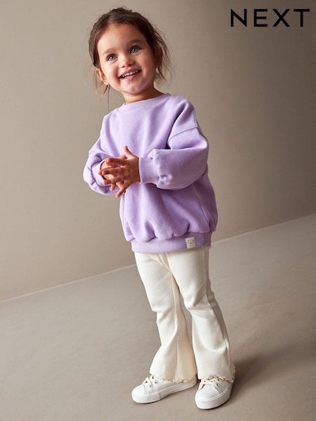 Cream Rib Flare Leggings (3mths-7yrs) (592595) | €3 - €5