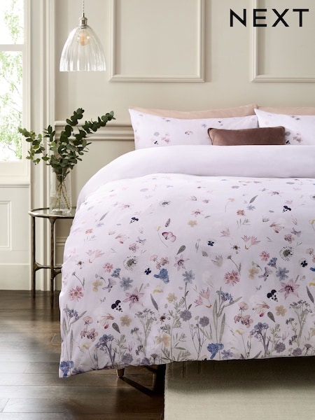 Pressed Petal 100% Cotton Duvet Cover and Pillowcase Set (592628) | €28 - €62