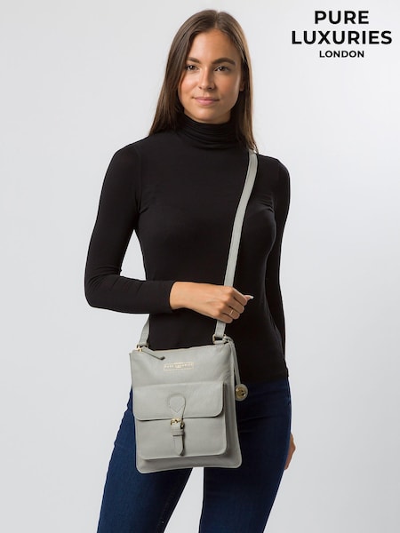 Pure Luxuries London Kenley Leather Cross-Body Bag (592852) | ₪196