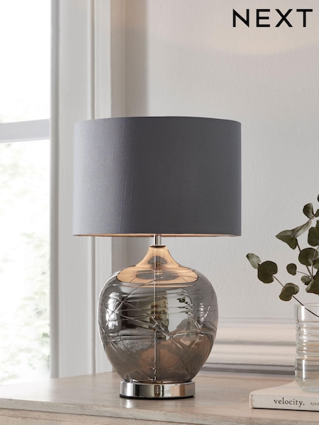 Smoke Grey Drizzle Table Small Lamp (592859) | €63