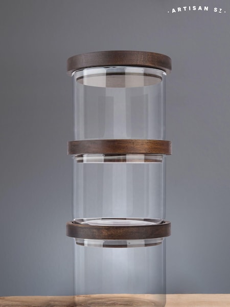 Artisan Street Set of 3 Clear Stacking Storage Jar Set (592976) | €47