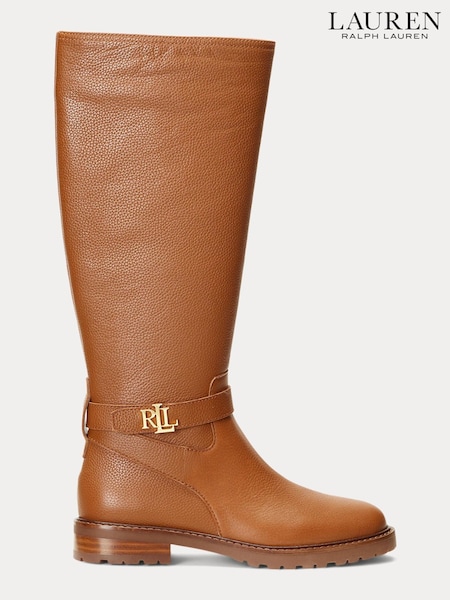 Lauren Ralph Lauren Hallee Tumbled Leather Tall Boot (594926) | €165