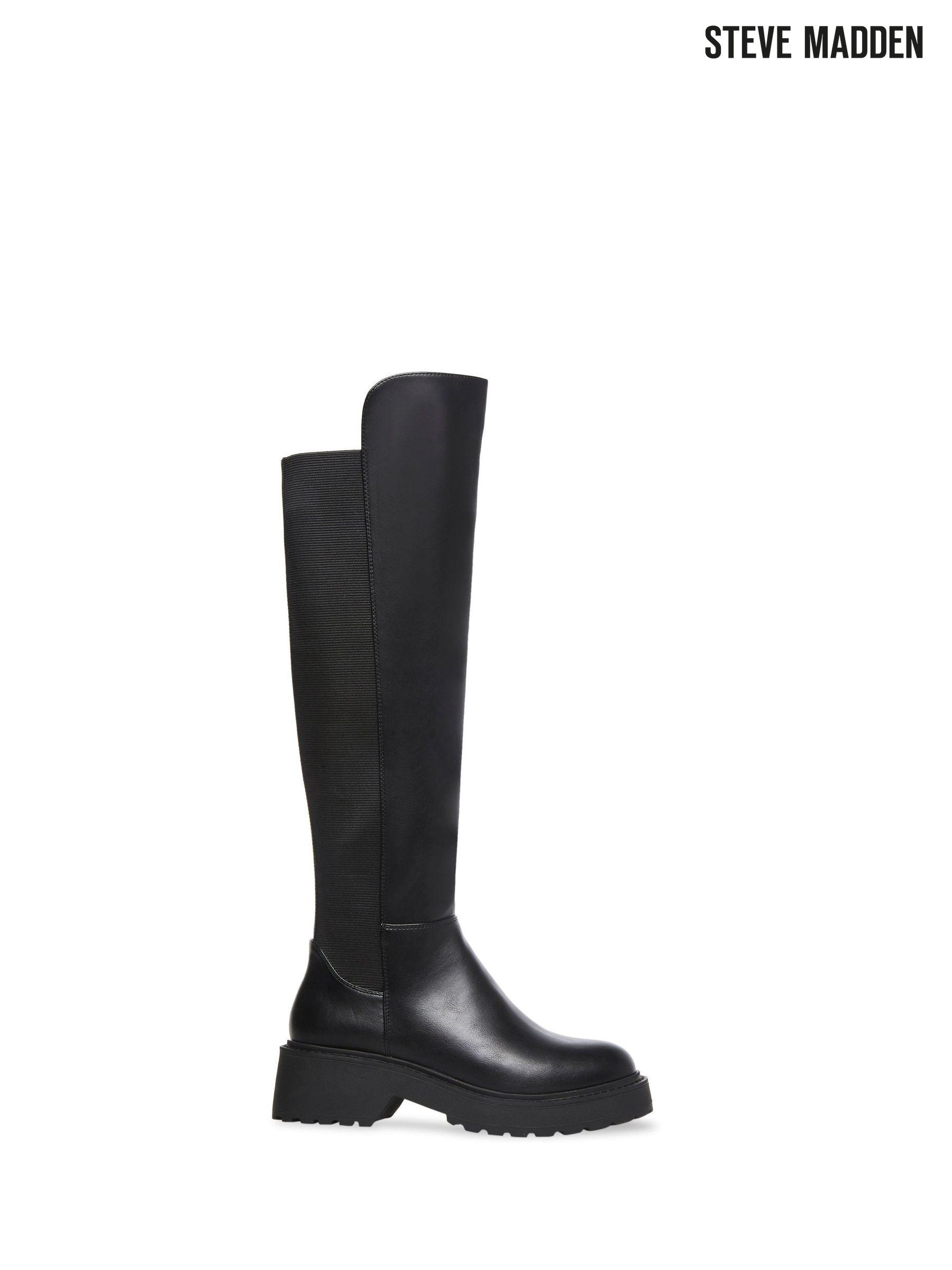 Steve madden black chunky boots outlet