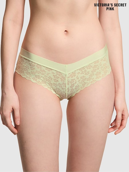 Victoria's Secret PINK Lime Cream Green Hipster No Show Lace Knickers (596004) | €10.50