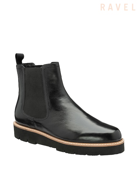 Musta - Ravel Leather Ankle Boots (596040) | €105