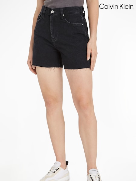 Calvin Klein Black Mom Turn Up 100% Cotton Shorts (596303) | €93