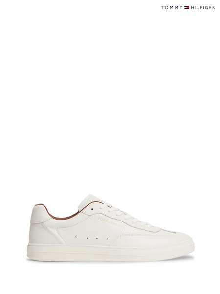 Natural - Regular Tommy Hilfiger New York Label Luxe Leather Trainers