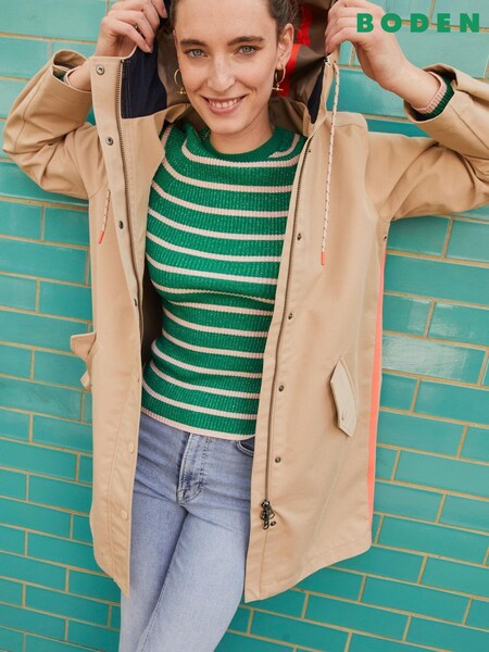 Boden Green Effie Sparkle Stripe Jumper (596548) | €34