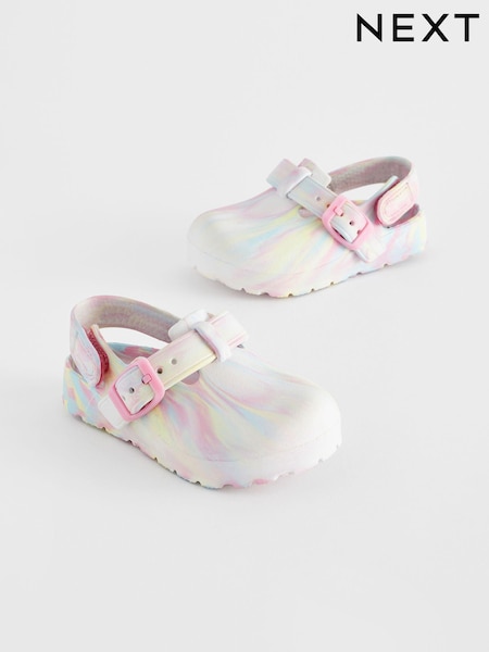 Pink Marble Buckle Clogs (596896) | AED28 - AED35