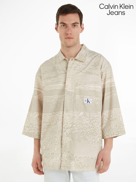 Calvin Klein Jeans Oversized Natural Short Sleeve Shirt (597270) | 69 €