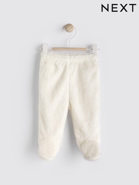 Ecru Baby Cosy Fleece Footed Leggings (0-9mths) (597728) | 28 QAR