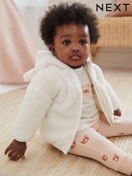 Ecru Baby Cosy Fleece Jacket (0mths-2yrs) (597791) | INR 1,698 - INR 1,819