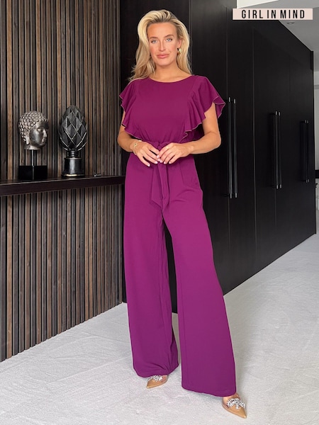 Girl In Mind Purple Tamara Frilled Jumpsuit (597957) | € 18