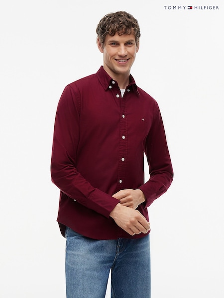 Red - Regular Tommy Hilfiger Regular Fit Flex Flannel Shirt