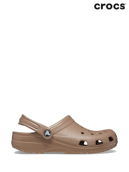 Crocs Latte Brown Adults Classic Clogs (599574) | kr714