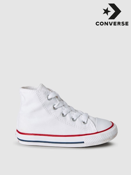 أبيض - Converse Chuck Taylor All Star High Infant Trainers (599774) | ‏19 ر.ع.‏ - ‏20 ر.ع.‏