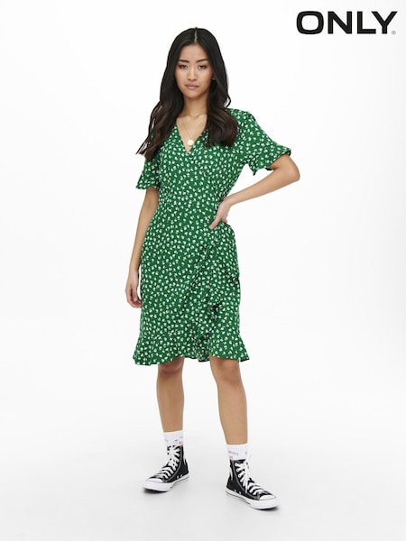 ONLY Polka Dot Wrap Mini Dress (599839) | €14