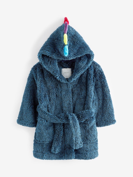 Navy Dinosaur Spike Fleece Dressing Gown (9mths-12yrs) (599844) | € 14 - € 19