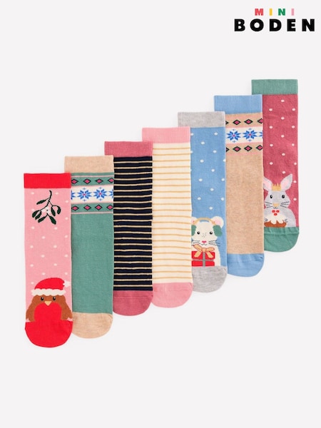 Çəhrayı - Boden Socks 7 Paket