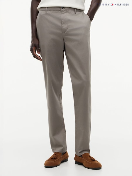 Сұр - Regular Tommy Hilfiger Denton Slim Straight Textured Chinos