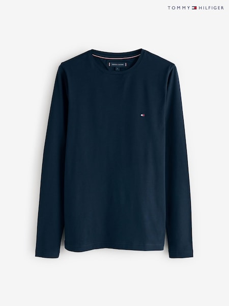 כחול  - Regular Tommy Hilfiger Slim Jersey Long Sleeve T-shirt