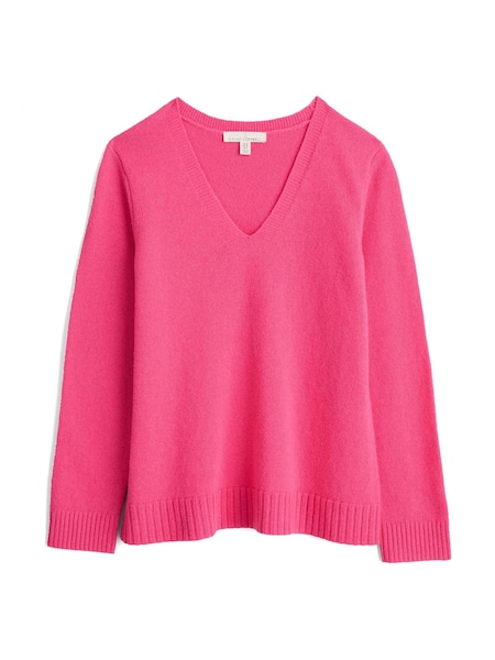Seasalt Pink Hendra Lane V-Neck Jumper (600254) | €42
