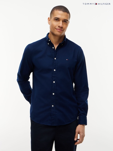 Көк - Regular Tommy Hilfiger Regular Fit Flex Flannel Shirt