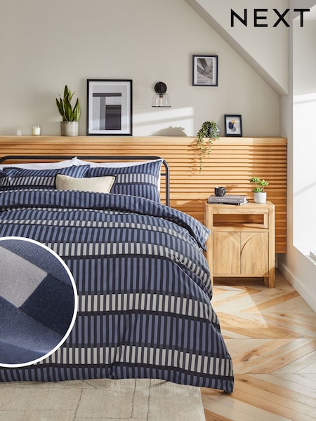 Blue Stripe Duvet Cover and Pillowcase Set (600381) | €16 - €34