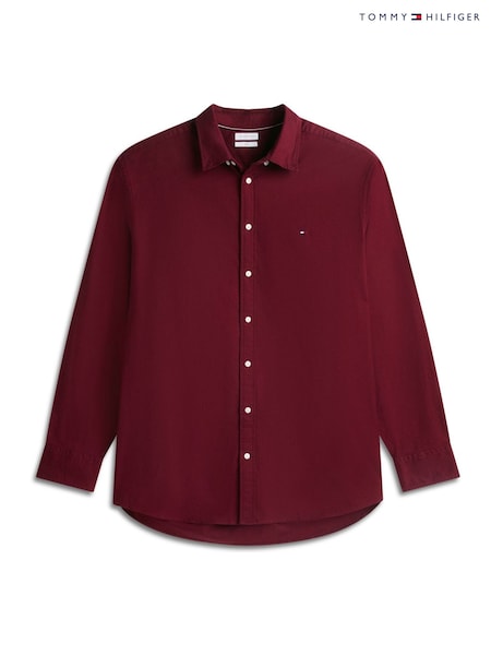 Burgundy Red - Regular Tommy Hilfiger Regular Fit Flex Flannel Shirt