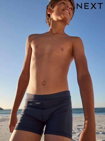 Navy Blue Shorter Length Stretch Swim Shorts (3-16yrs) (600624) | €8 - €17