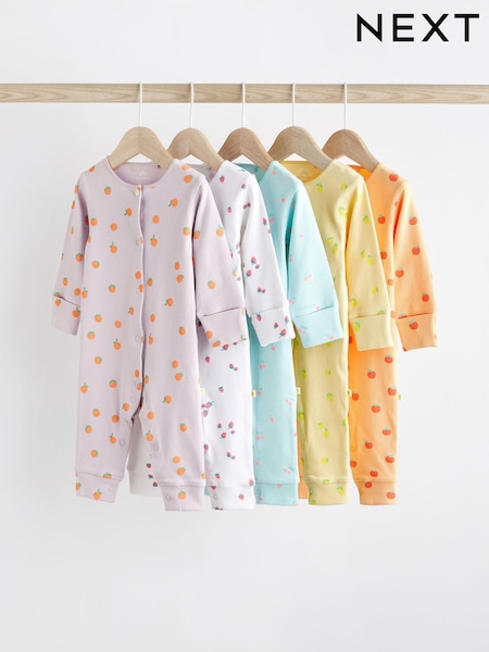 Več - Fruit Print Baby Footless Sleepsuits 5 Pack (0mths-2yrs) (601036) | € 25 - € 27