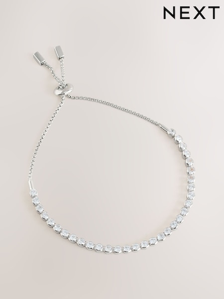 Silver Tone - Sparkle Pully Bracelet