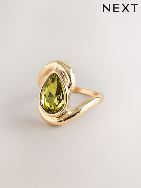 Tono dorado - Stone Wrap Around Ring