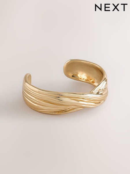 Gold Tone - Twisted Cuff Bracelet