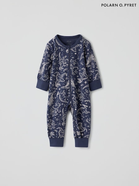 Blue - Polarn O. Pyret Overall Dinosaurs Pyjamas
