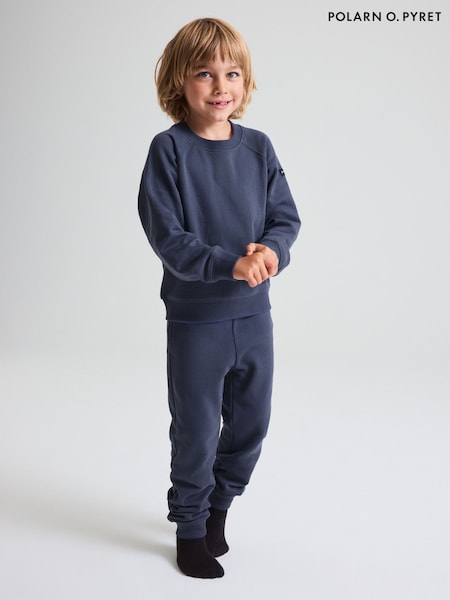 Синій - Polarn O. Pyret Soft Joggers With Pockets
