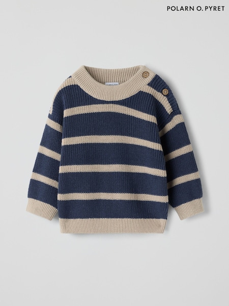 Blue - Polarn O. Pyret Knitted Jumper