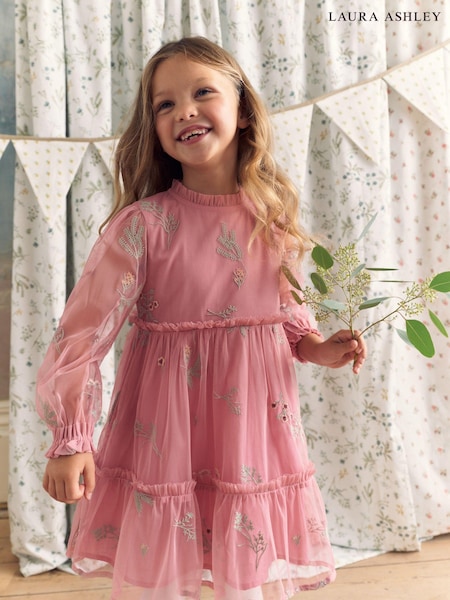 Laura Ashley Embroidered Mesh Dress (602384) | ‏22 ر.ع.‏ - ‏24 ر.ع.‏