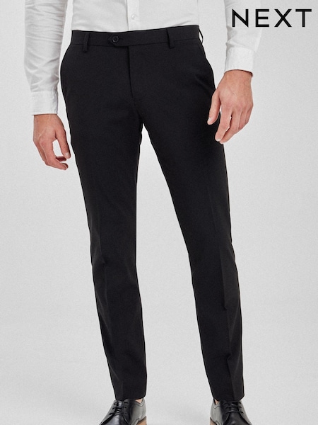Black Tailored Fit Stretch Smart Trousers (602642) | AED105