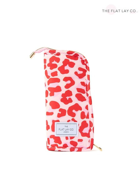Pink Leopard - The Flat Lay Co. Standing Makeup Brush Case