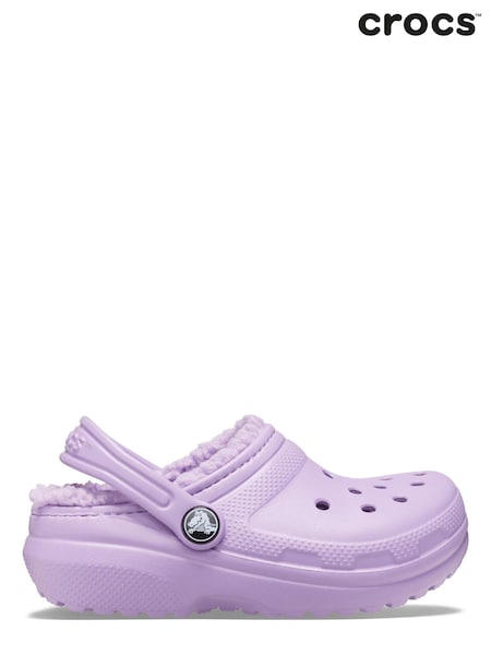 Violet - Sandale tip saboți căptușiți cu Unisex pentru copii mici Crocs (602910) | 143 LEI