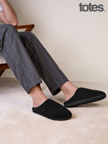 Սև - Regular Totes Popcorn Slip-on Mule Slippers With Memory Foam
