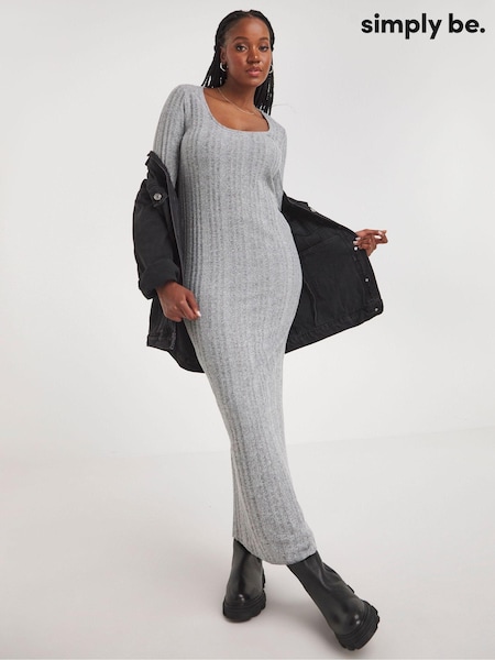 Simply Be Scoop Neck Rib Maxi Dress (603399) | €8