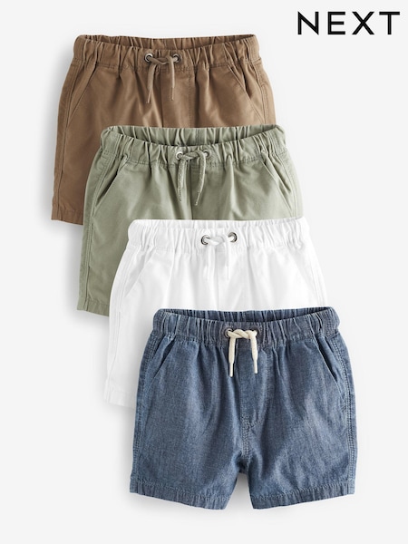 Navy/Tan/Chambray/Sage/Stone/White Pull On Shorts 5 Pack (3mths-7yrs) (604124) | € 19 - € 26