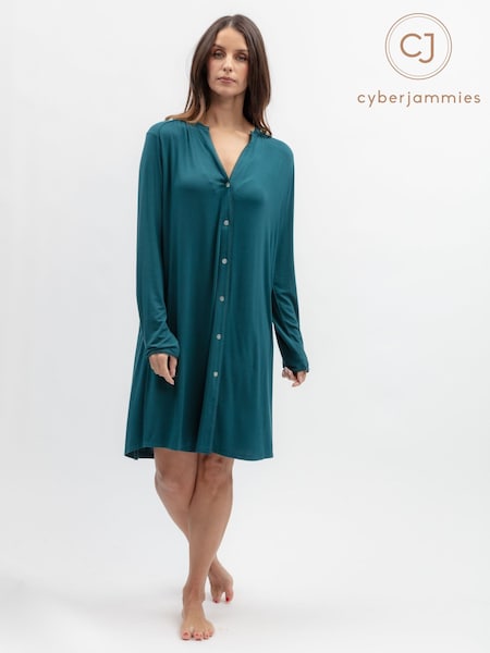 Μπλε - Νυχτικό Cyberjammies με δαντέλα και ζέρσεϊ
