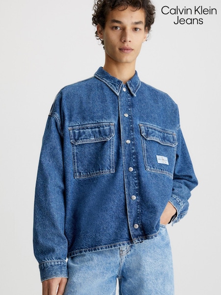 Calvin Klein Jeans Blue Boxy Loose Utility Shirt (604893) | 92 €
