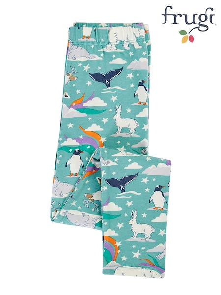 Lime Grønn - Frugi Libby Trykte Leggings